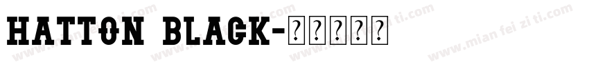 Hatton Black字体转换